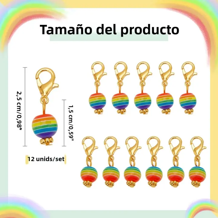 Marcadores De Costura Para Crochet De Acrílico Con Cierre De Hierro Y Anillo De Abrazadera Marcador De Patrón Para Tejer - 1