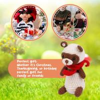 Kit De Crochet Con Pelotas De Hilo Y Agujas Para Animales Fox Ferret DIY Incluye Marcadores De Patrón Y Herramientas De Tejido - details 1