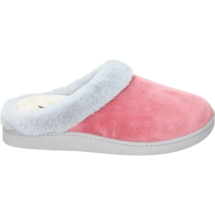 SALVI | Zapatillas de Casa Destalonadas Salvi para Mujer – Zapatillas de Casa en Color Salmón y Gris – Zapatilla sin cierres – Relax – Cómodas – Con Borreguito – Confort – Modelo 57X-056 - 1