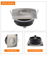 Nueva Diseño IP65 Impermeable Foco LED Recubierto GU10/MR16 Encaje Redondo Cuadrado Bombilla De Luz Térmica Enclavamiento Aluminio Blanco - details 11