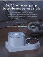 Fuente De Agua Para Gatos 2 En 1 Con Alimentador Automático Y Tazón De Comida 3L Filtro Recirculante Dispensador De Agua Para Mascotas - details 6