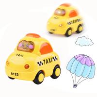 Mini Coche De Dibujos Animados Juguetes Plásticos Modelo Con Retroceso Regalo Educativo Para Niños Y Niñas Camión De Incendio Taxi - details 2