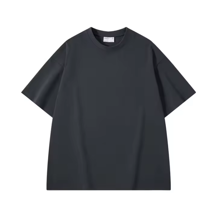 Camiseta De Algodón Pesada De 300g Sycpman Para Hombre Con Hombros Caídos Y Mangas Cortas En Color Sólido Para El Verano - 1