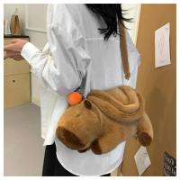 Mochila De Peluche Capybara Kawaii Moda Muñeco De Peluche Bolsa Infantil Mochila De Hombro Mini Bolsa Regalos Para Novia - details 23