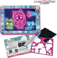 Cefa Toys - Pizarra Luminosa Mágica La Casa de Muñecas de Gabby, Pizarra con Tablero Luminoso Portátil, Incluye 8 Luces de Colores y 2 Rotuladores Borrables - details 2