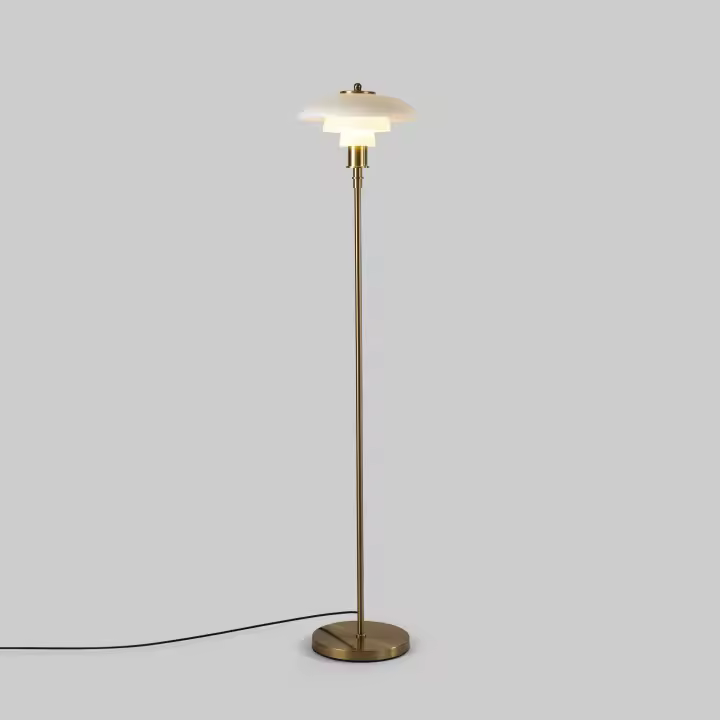 Barcelona LED Lámpara de pie de diseño "Marshal" - Pantalla cristal - E27 - 1