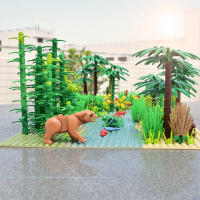 Bloques De Construcción Clásicos Base Placa De Granos 580pcs Pack Para Crear Un Escenario De Selva Tropical Para Niños - details 3