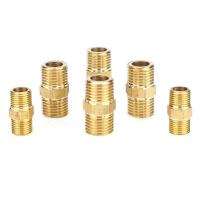 Adaptador De Conector Rápido De Tubo Hexagonal De Latón 1/8 1/4 3/8 1/2 3/4 1 Hombre a Hombre Hilo Agua Aceite Gas Conector - details 4