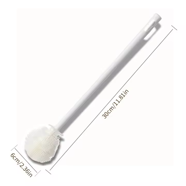 Cepillo De Botella De Silicona Con Mango Largo Para Limpieza De Botellas Frascos Y Vidrieras Cepillo De Limpieza Para Copas Herramientas De Limpieza - 1