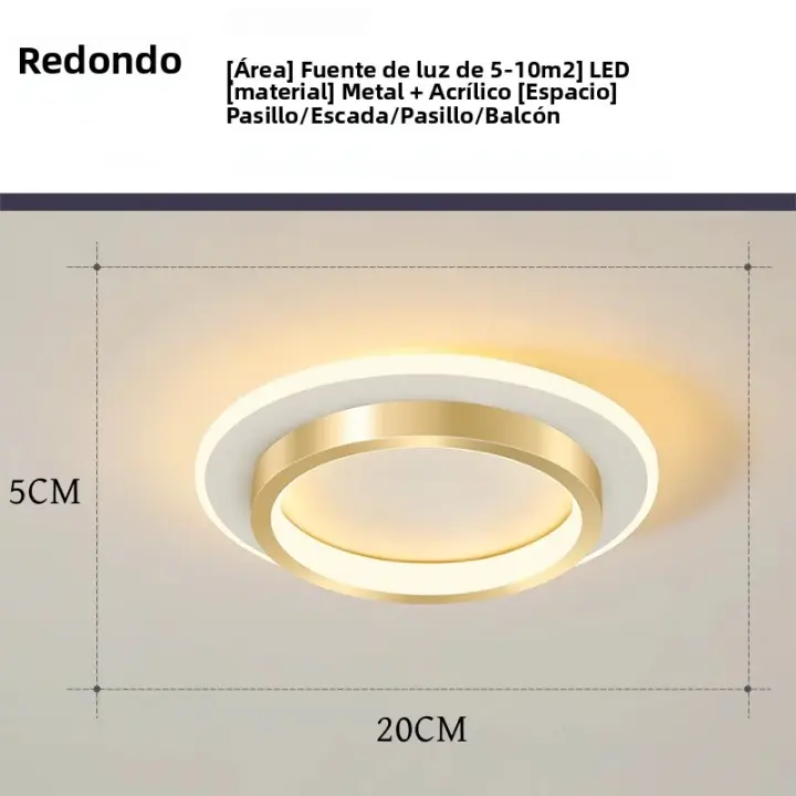 Lámpara De Techo Moderna De Metal LED Para Pasillo Y Escalera Decorativa De Lujo Creativa En Oro Instalación Suelta Fuente De Alimentación AC 220V - 1