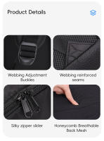Mochila De Viaje Impermeable Grande TINYAT Para Hombres Y Mujeres Mochila Multifuncional Estudiantil Con Capacidad Para Computadora - details 5