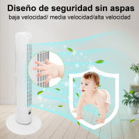 Artree | Ventilador de torre silencioso potente 50W, oscilante,  3 niveles de ventilación - details 4