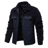 Chaqueta de retales para hombre, chaqueta informal de lana de cordero de alta calidad, talla europea, otoño e invierno, 2024 - details 5