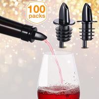 100 Packs Tapones De Derrame Para Botellas De Licor Plásticos Negros Desechables Para Bares Clubes Pubs Restaurantes Tiendas De Café - details 1