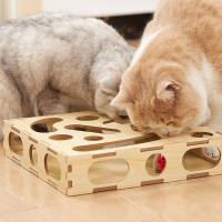 Juguete Para Gatos Rueda Giratoria Y Ratón De Pelota Juego De Puzzle Con Palillo Telescopio Almohadilla De Arañado Self Hi Leaker Para Sofocación - details 12