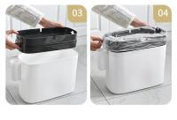 Bandeja De Basura De Cocina Grande Capacidad 10/12L Impermeable Tipo Empuñadura Para Cocina Y Baño Recipiente De Residuos - details 18