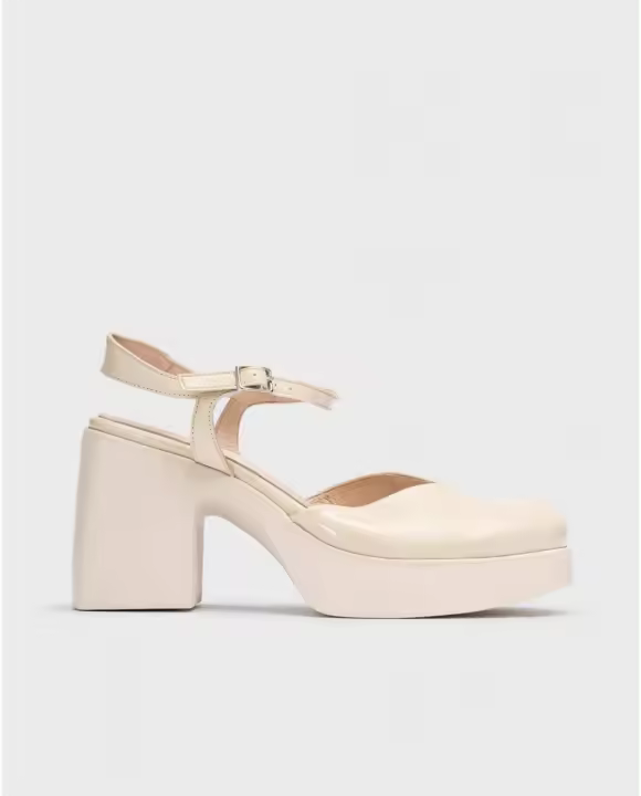 Zapatos Wonders Mercedita Juana Plataforma Piel Charol Natural - 1