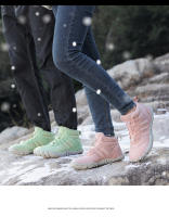 Botas De Nieve Impermeables Para Hombres Invierno Zapatos De Acampar Hasta La Rodilla Con Peluche Cálido Adecuadas Para Parejas Y Senderismo - details 29
