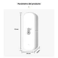 Sensor Inteligente De Temperatura Y Humedad WiFi Control Remoto Por App Compatible Con Alexa Y Google Home Para Interior - details 10