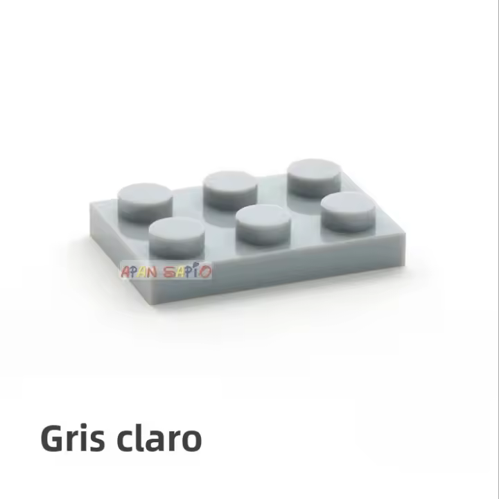 Bloques De Construcción DIY 50pcs Figuras Delgadas 2x3 Puntos 12 Colores Educativos Creativos Tamaño Compatible Con Juguetes 3021 Para Niños - 1