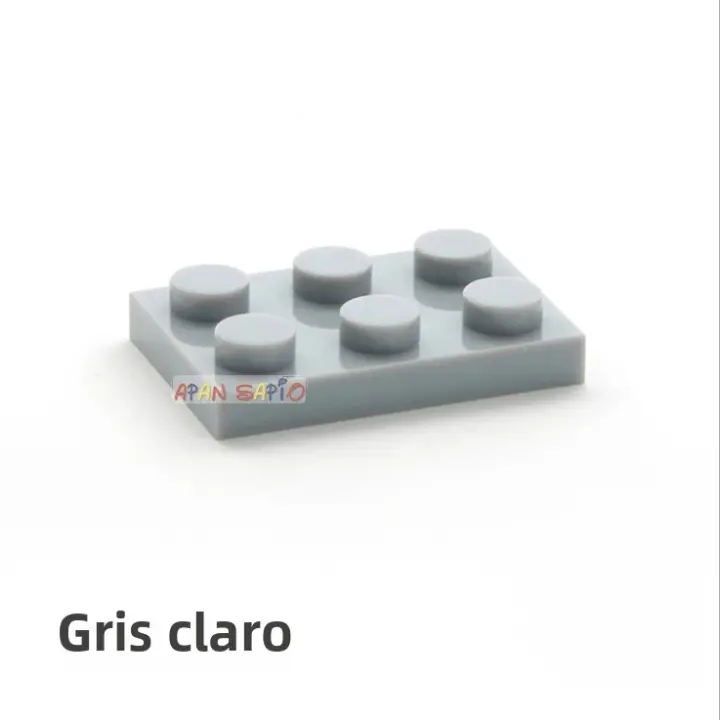 Bloques De Construcción DIY 50pcs Figuras Delgadas 2x3 Puntos 12 Colores Educativos Creativos Tamaño Compatible Con Juguetes 3021 Para Niños - 1