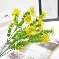 1pc/5pcs Arreglo De Flores Artificiales En Estilo Margarita Para Decoración De Hogar Accesorios De Jarrones Para Bodas Y Fotografía Propiedades Falsas De Plantas - details 3