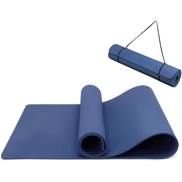 Estera de yoga Esteras de yoga antideslizantes gruesas para mujeres Hombres Esteras de ejercicio para gimnasio en casa con correa de transporte TPE Estera de entrenamiento ecológica para yoga Meditación Pilates 183x61x0,6 cm - 1