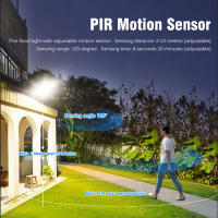 Proyector De Luz Exterior LED Con Sensor De Movimiento PIR IP66 220V Luz De Calle Autónoma SMD2835 Iluminación Exterior Blanco - details 1