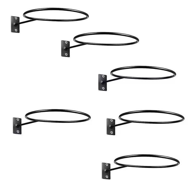 6 Pack Wall Mount Ball Display Ball Storage Ball Rack Ball Holder For Basketball Football Volleyball Soccer - 1
