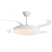 Alemar - Ventilador Con 4 Aspas Retractiles, modelo Ecos Blanco , 50 cm, Cerrado, 107 cm abierto, LED , 72W, Mando a Distancia, Temporizado, 6 Velocidades, Memoria, Modo invierno y Verano, LUZ LED 60W 3000K,4000K,6500K - details 0