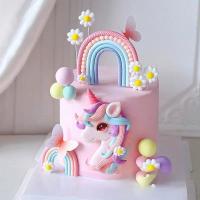 Topper De Pastel De Unicornio Rainbow Estrella Decoración Para Cumpleaños De Niña Fiesta De Boda Decoraciones Para Pastel - details 2