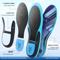 Plantilla de Fibra de Carbono Poron Amortiguación talón Arco de Apoyo Plantillas de zapatos Pad Running Sport Zapato Insertar tamaño 35-48 - details 4
