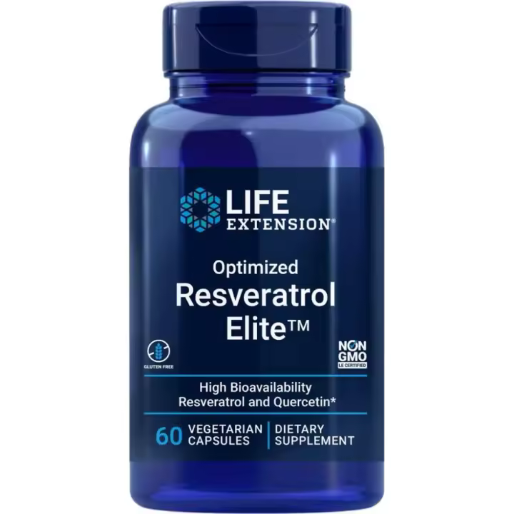 Resveratrol optimizado Elite™ 60 cápsulas vegetales de Life Extension - 1
