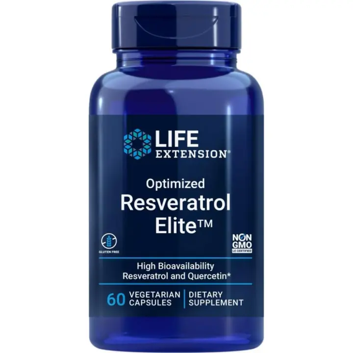Resveratrol optimizado Elite™ 60 cápsulas vegetales de Life Extension - 1