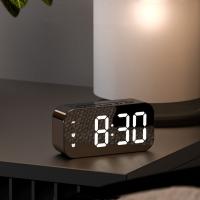 Reloj despertador LED con Control de voz, dispositivo Digital electrónico con enchufe, alarmas duales, temperatura, reloj de mesa, ajuste de brillo 12/24H - details 3