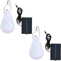 2 Luz de camping solar portáthil, Bombilla solar LED lámpara de emergencia solar Luz Jardín linterna iluminación solar with Panel de bombilla de gancho para camping, pesca, senderismo, interior - details 1