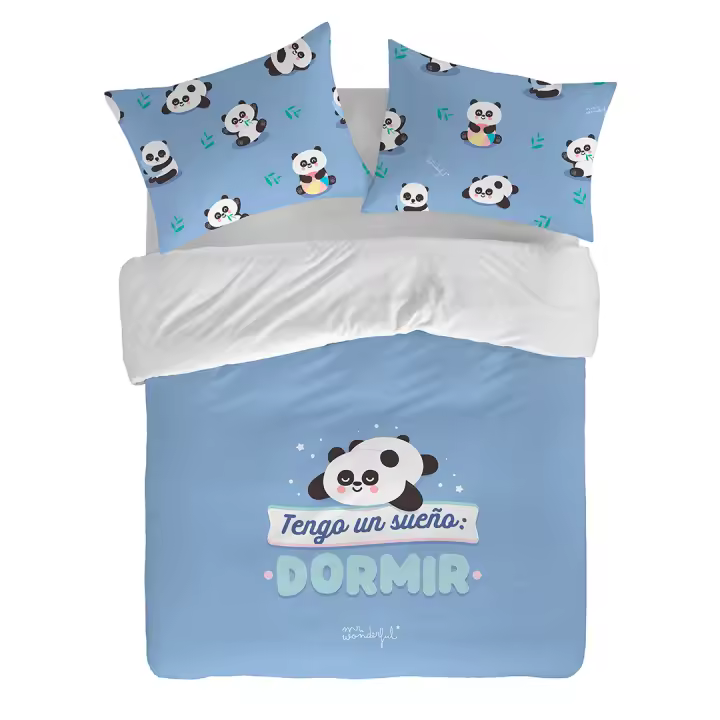 MR. WONDERFUL - Funda nórdica DORMILON 100% algodón 144 hilos, ropa de cama. Disponible para cama de 90 cm (155x220 cm), 135 cm (220x220 cm), 150 cm (240x220 cm), 180 cm (260x240 cm). Fabricado en España) - 1