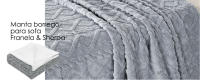HOME TEXLOVA®  Manta Sofa de Borrego, Manta Doble Cara Franela y Sherpa, 100% Poliester, Suave y Caliente para Invierno, 130x160 160x220 220x240 - details 2