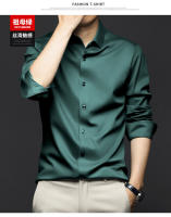 Camisa Larga Para Hombres Talla 6XL Antirroto No Hierro Formal Profesional Casual Social De Alta Gama Cuello En V Botones Sólido - details 11