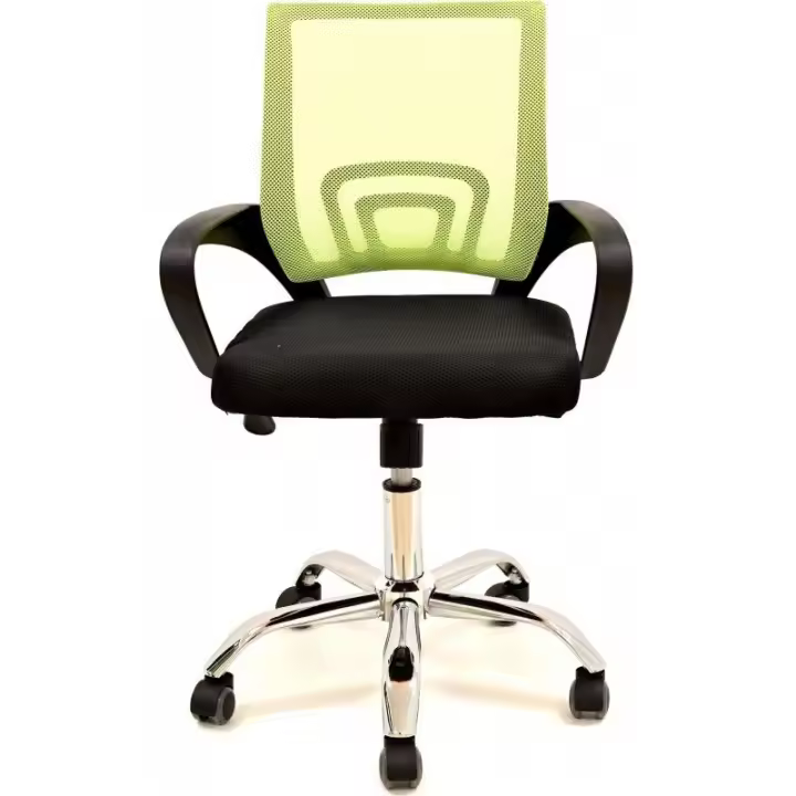 Sillón de oficina FISS NEW, negro, gas, basculante, malla verde, tejido negro Sillón de oficina, moderno  -Armazón de polipropileno con acabado negro  -Basculante con regulación de intensidad.  -Regulación de altura mediante pistón de gas cromado. - 1