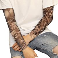 1Pcs Protección Solar Deportiva Para Hombres Manguitos De Brazo Con Estampado De Flores Y Tatuajes Cubierta Para Baloncesto Y Exterior - details 3