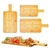 Tablero De Cortar De Bambú Con Mano Para Cocina Rectangular Ecológico Para Pizza Pan Queso Charcutería Fruta Verduras - details 6