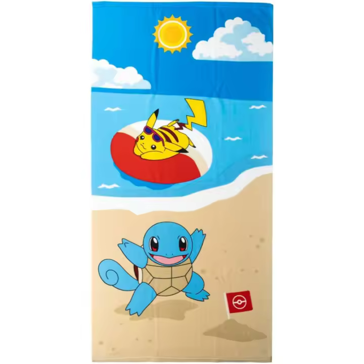Toalla de Microfibra Pokemon Pikachu y Squirtle 140x70 77837 - 1