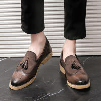 Zapatos De Liderazgo Elegante Para Hombre Casual Formal Slip-on Loafers De Cuero Tassel Para Noche Fiesta Boda Zapatos De Velada - details 21