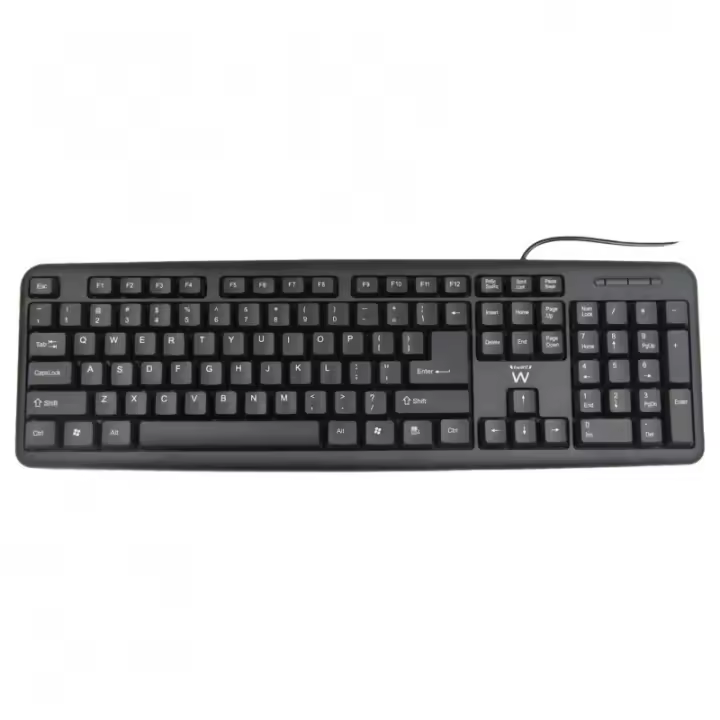 Teclado Ewent Compacto USB/PS/2 Negro con Teclas Silenciosas - 1