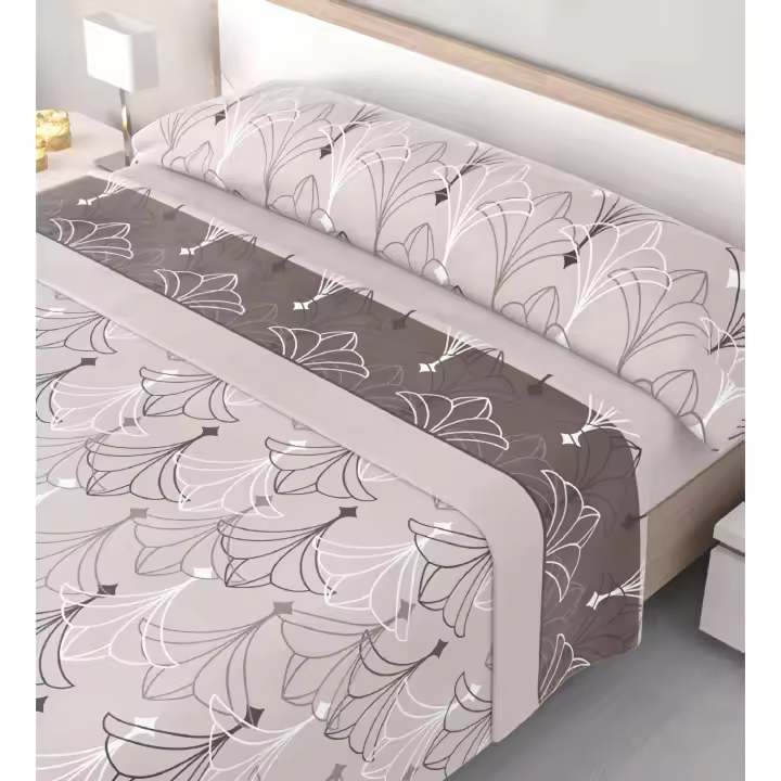 Sábanas de Coralina Térmicas Invierno Doble Perchado 200grs Karen Marron - 190/200cm + 30cm - Confort Antiestrés - Mercatienda.es - 1