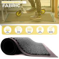 Felpudos lavables para interior y exterior - Antideslizantes, resistentes - Elegantes y Grandes de Goma-Atrapan El Polvo (gris, 40 cm x 60 cm) - details 2