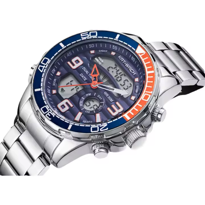 Reloj De Pulsera Para Hombre KAT-WACH De Cuarzo De Alta Calidad Resistente Al Agua Con Calendario Completo Y Alarma Reloj De Pulsera Original De Moda Casual - 1