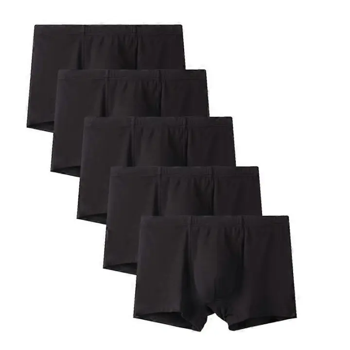 Calzonvillos de Bambú Negros, paquete de 5, Talla Grande - 1