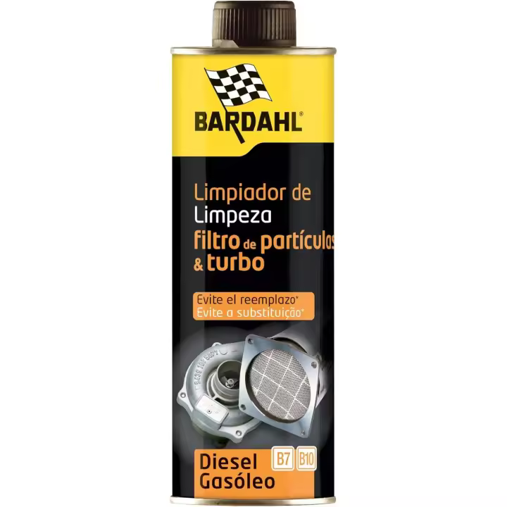 Limpiador del Filtro de Partículas Diésel - Limpia la Suciedad del Filtro de Partículas - 0,5 L - Disminuye el Consumo de Carburante y Ruidos - Ayuda a Evitar Reparaciones Costosas - Bardahl - 1